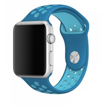 Cellect Apple watch szilikon óraszíj világoskék/sötétkék - 42 mm