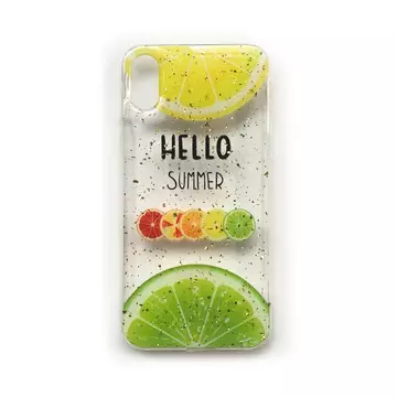 Cellect Áttetsző Hello Summer Mintás PC (műanyag) tok, iPhone X/Xs