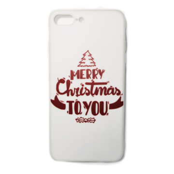 Fehér Merry Christmas to you karácsonyi mintás TPU szilikon tok Apple iPhone 7 Plus/8 Plus
