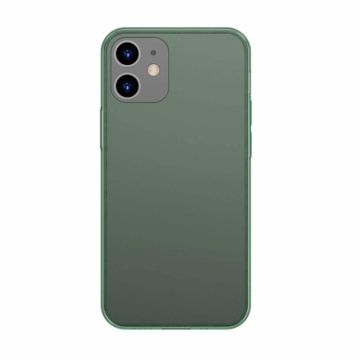 Baseus Frosted Glass matt zöld üveg hátú tok iPhone 12 mini