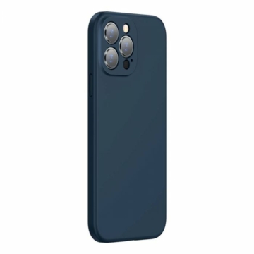 Baseus Liquid silica gel protective kék  ütésálló TPU tok, iPhone 13 Pro
