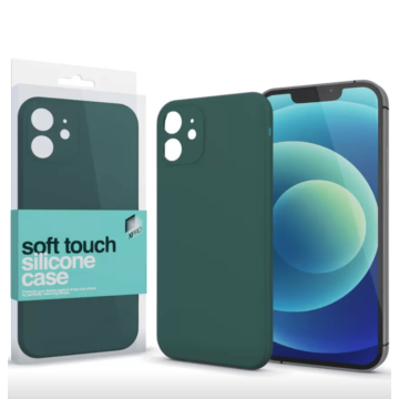 Soft Touch Silicone Case Slim sötétzöld Apple iPhone 14 Pro készülékhez