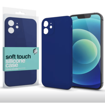 Soft Touch Silicone Case Slim sötétkék Apple iPhone 14 Pro