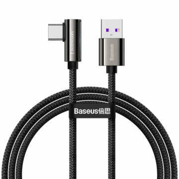 Baseus Legend 90 fokban döntött USB - USB Type-C kábel 66W 1m fekete 