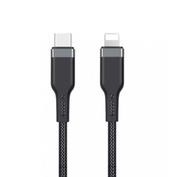 WIWU Platinum PT04 braided kábel USB-C / Lightning 3M fekete