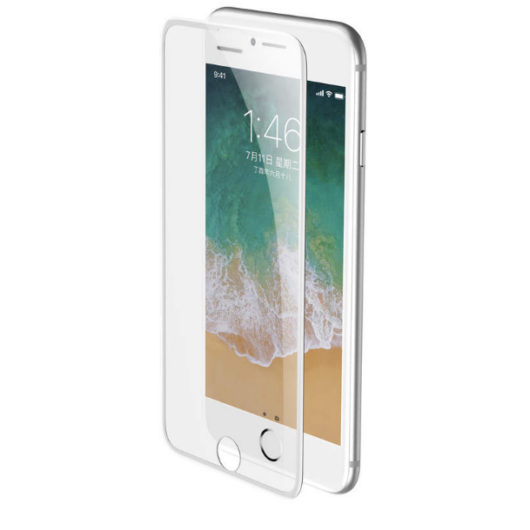 Baseus Dust-proof Porvédős teljes kijelzős, edzett üveg fólia Apple iPhone 6 Plus - fehér kerettel