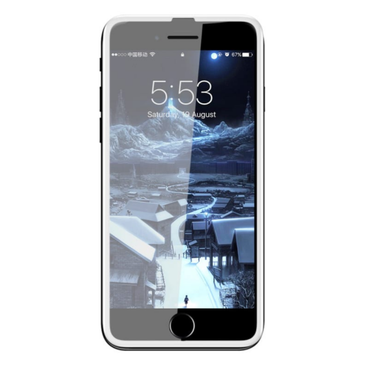 Baseus Silk Screen teljes kijelzős, edzett üveg kijelzővédő fólia Apple iPhone 6s - fehér