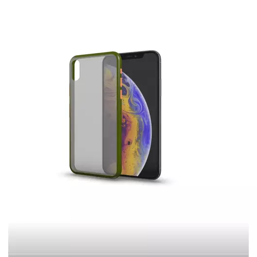 XPRO Matt tok színes gombokkal sötétzöld Apple iPhone 11 készülékhez