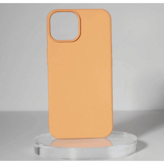 Premium szilikon tok, iPhone 14, Narancssárga	