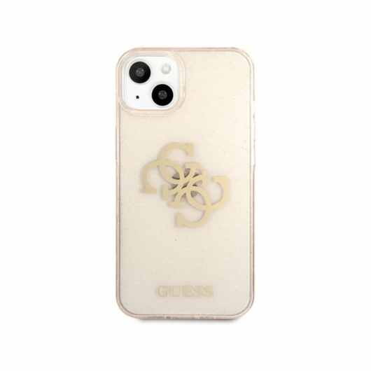 Guess Big 4G Full Glitter arany csillogós tok - iPhone 12/12 Pro 
