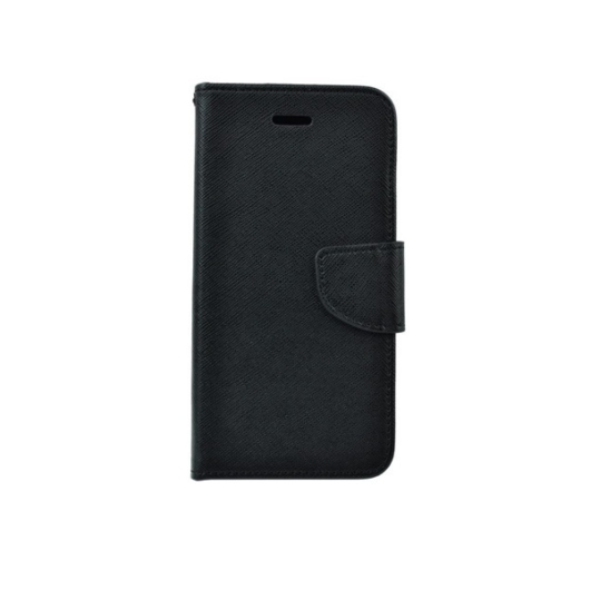 Hempi műbőr fekete oldalra nyíló mágneses flip tok, Huawei Mate 20 Lite