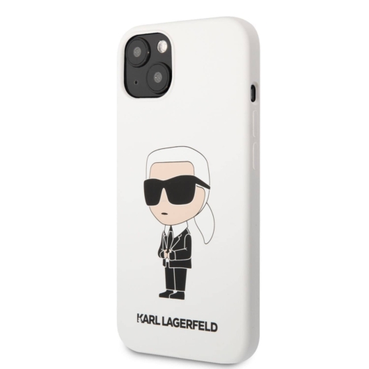 Karl Lagerfeld Liquid Ikonik NFT szilikon hátlap tok Apple iPhone 13, fehér