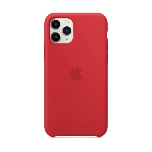 Apple Piros Gyári Szilikon hátlapi TPU tok, iPhone 12/12 Pro
