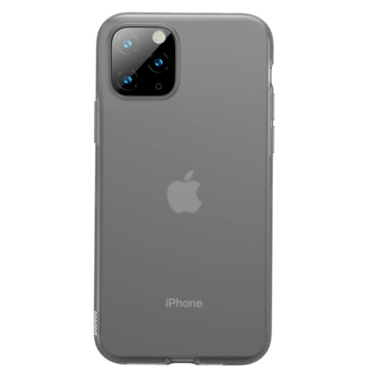 Baseus Jelly Liquid silica gel protective fekete ütésálló TPU tok, iPhone 11 Pro Max