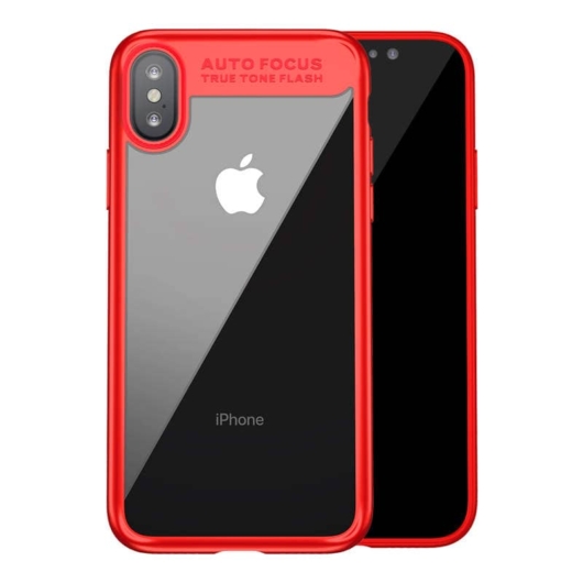 Baseus Suthin piros TPU (szilikon) + PC (műanyag) tok, Apple iPhone X/Xs