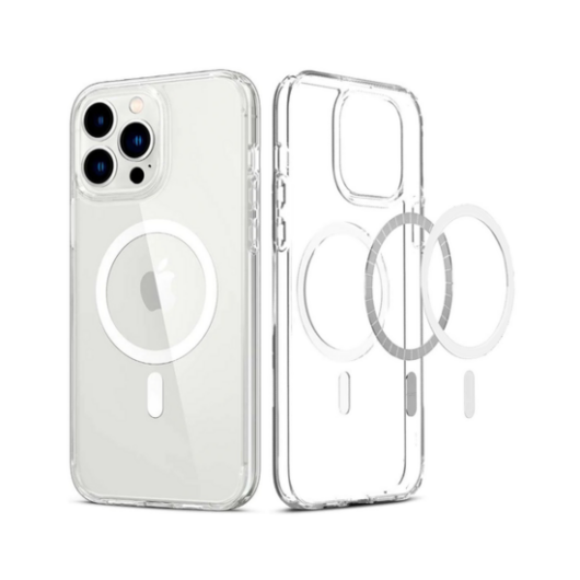 Phoner Apple iPhone 13 Pro Max Magsafe szilikon tok, átlátszó