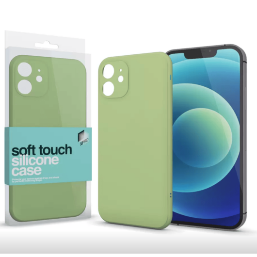 Soft Touch Silicone Case Slim világoszöld Apple iPhone 14 Pro