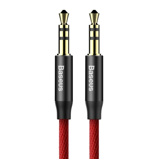 Baseus Audio kábel Yiven M30 AUX 1m, piros/fekete