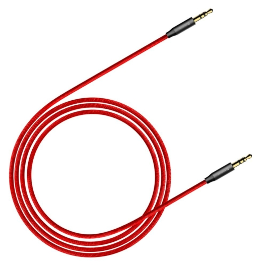 Baseus Audio kábel Yiven M30 AUX 50cm, piros/fekete