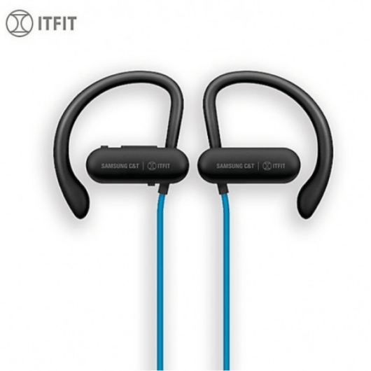 Samsung Itfit BE7 Bluetooth fülhallgató fülkampóval - kék