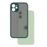 Kép 2/3 - Cellect hibrid tok kemény műanyag hátlappal, zöld szilikon kerettel, narancs gombokkal, iPhone 12 mini