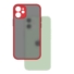 Kép 2/3 - Cellect hibrid tok kemény műanyag hátlappal, piros szilikon kerettel, fekete gombokkal, iPhone 12 mini