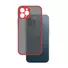 Kép 2/3 - Cellect hibrid tok kemény műanyag hátlappal, piros szilikon kerettel, fekete gombokkal, iPhone 12 Pro Max
