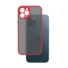 Kép 2/3 - Cellect hibrid tok kemény műanyag hátlappal, piros szilikon kerettel, fekete gombokkal, iPhone 13 Pro Max