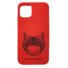 Kép 1/2 - Cellect piros maszkos macska mintájú TPU szilikon tok, iPhone 12/12 Pro