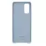 Kép 2/2 - Samsung Gyári Kék PC műanyag tok bőr borítással Samsung Galaxy S20 Ultra 5G SM-G988
