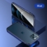 Kép 1/3 - Usams FellWell alumínium ötvözet + szilikon keret bumper tok Apple iPhone 12 Pro - kék